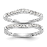 14k White Gold 1/3 carat Lab Grown Diamond VS/SI+ G+ Complete Set of Two Curved Wedding Bands